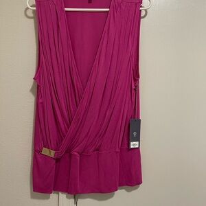 NWT Jennifer Lopez Elegant Pink Sleeveless Top XL